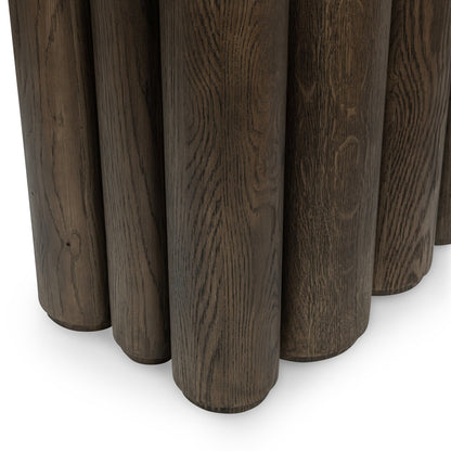 Toasted Brown Oak Wood Console Table Tiber Console Table Collection