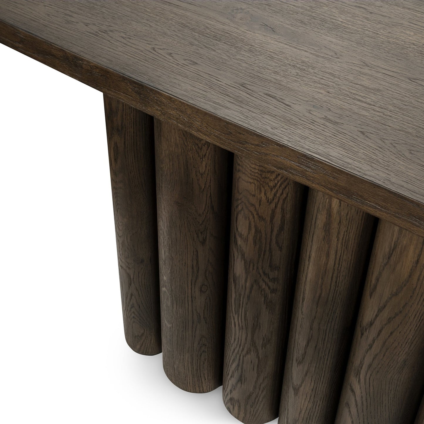 Toasted Brown Oak Wood Console Table Tiber Console Table Collection