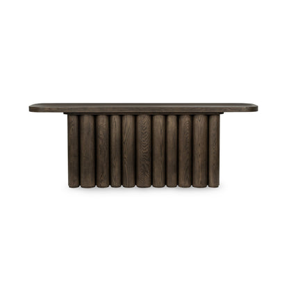 Toasted Brown Oak Wood Console Table Tiber Console Table Collection