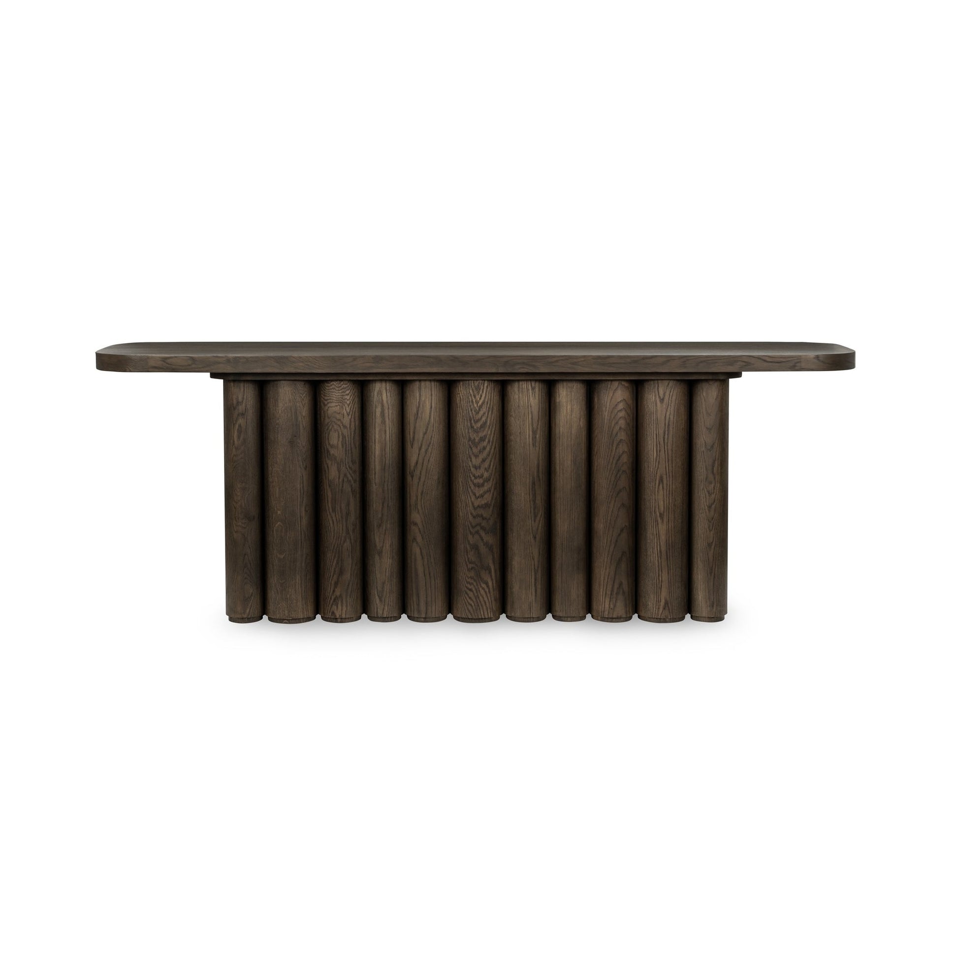 Toasted Brown Oak Wood Console Table Tiber Console Table Collection