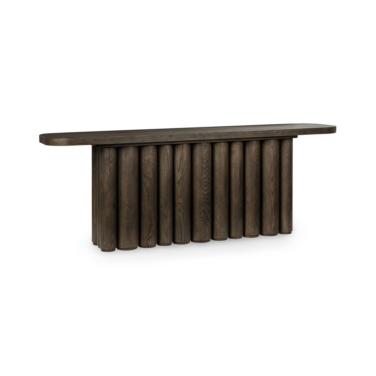 Toasted Brown Oak Wood Console Table Tiber Console Table Collection
