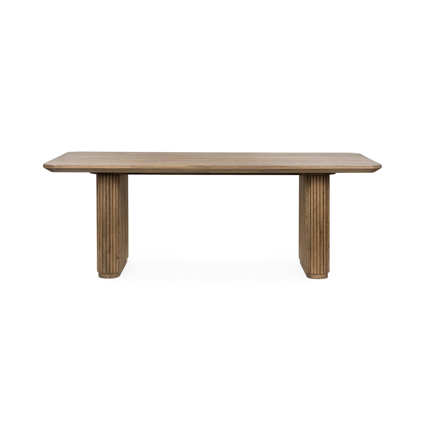 Tawny Brown Oak Veneer Dining Table Vander Dining Table Collection