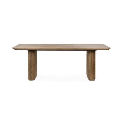 Tawny Brown Oak Veneer Dining Table Vander Dining Table Collection