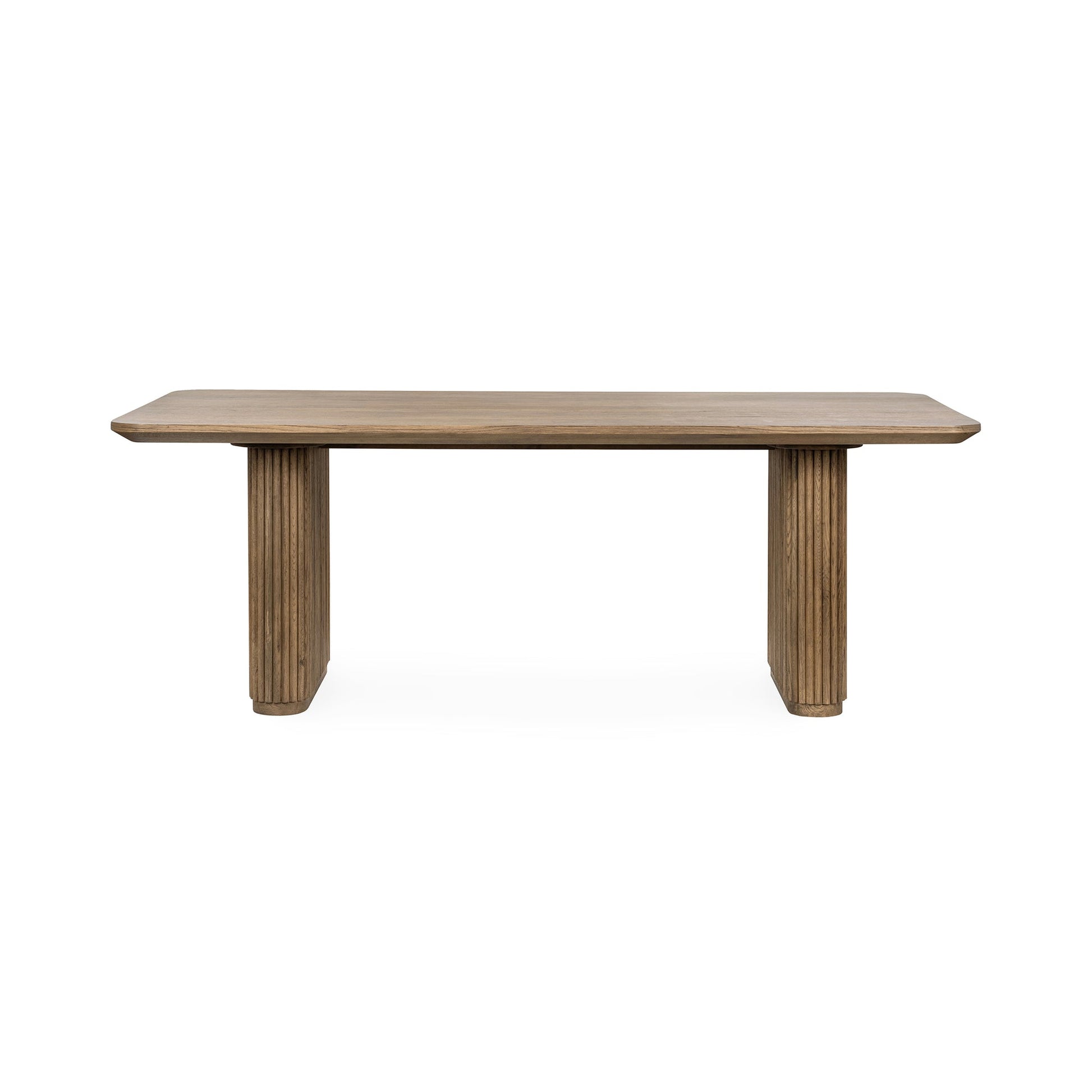 Tawny Brown Oak Veneer Dining Table Vander Dining Table Collection