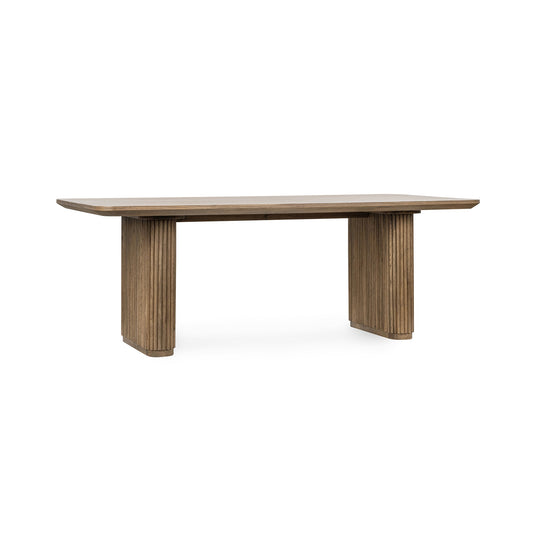 Tawny Brown Oak Veneer Dining Table Vander Dining Table Collection