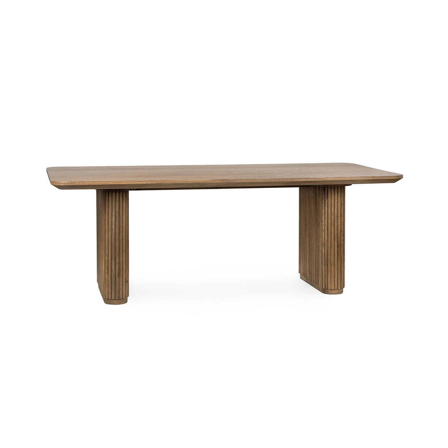 Tawny Brown Oak Veneer Dining Table Vander Dining Table Collection