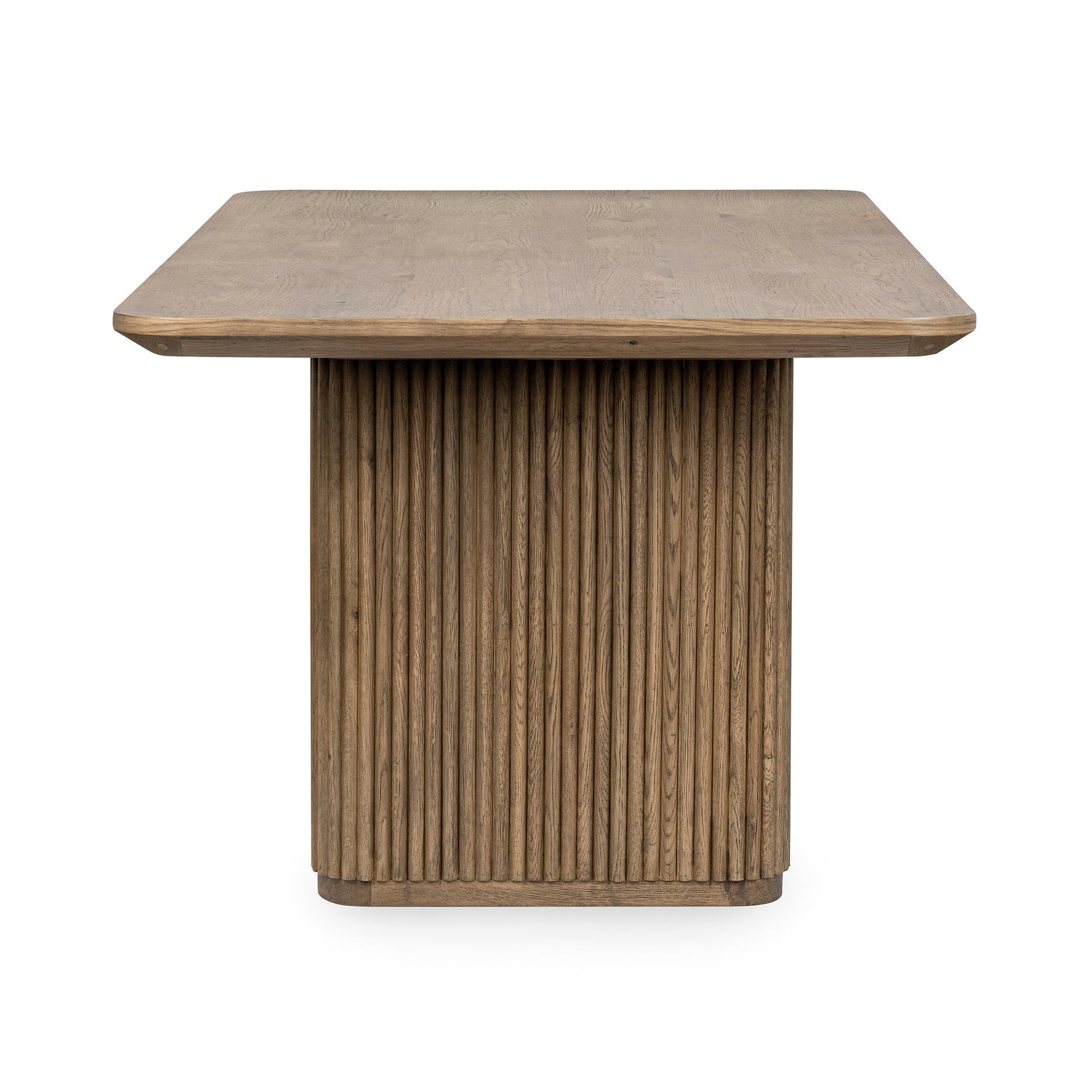 Tawny Brown Oak Veneer Dining Table Vander Dining Table Collection