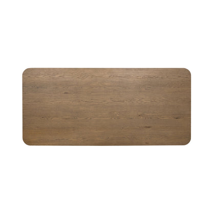Tawny Brown Oak Veneer Dining Table Vander Dining Table Collection