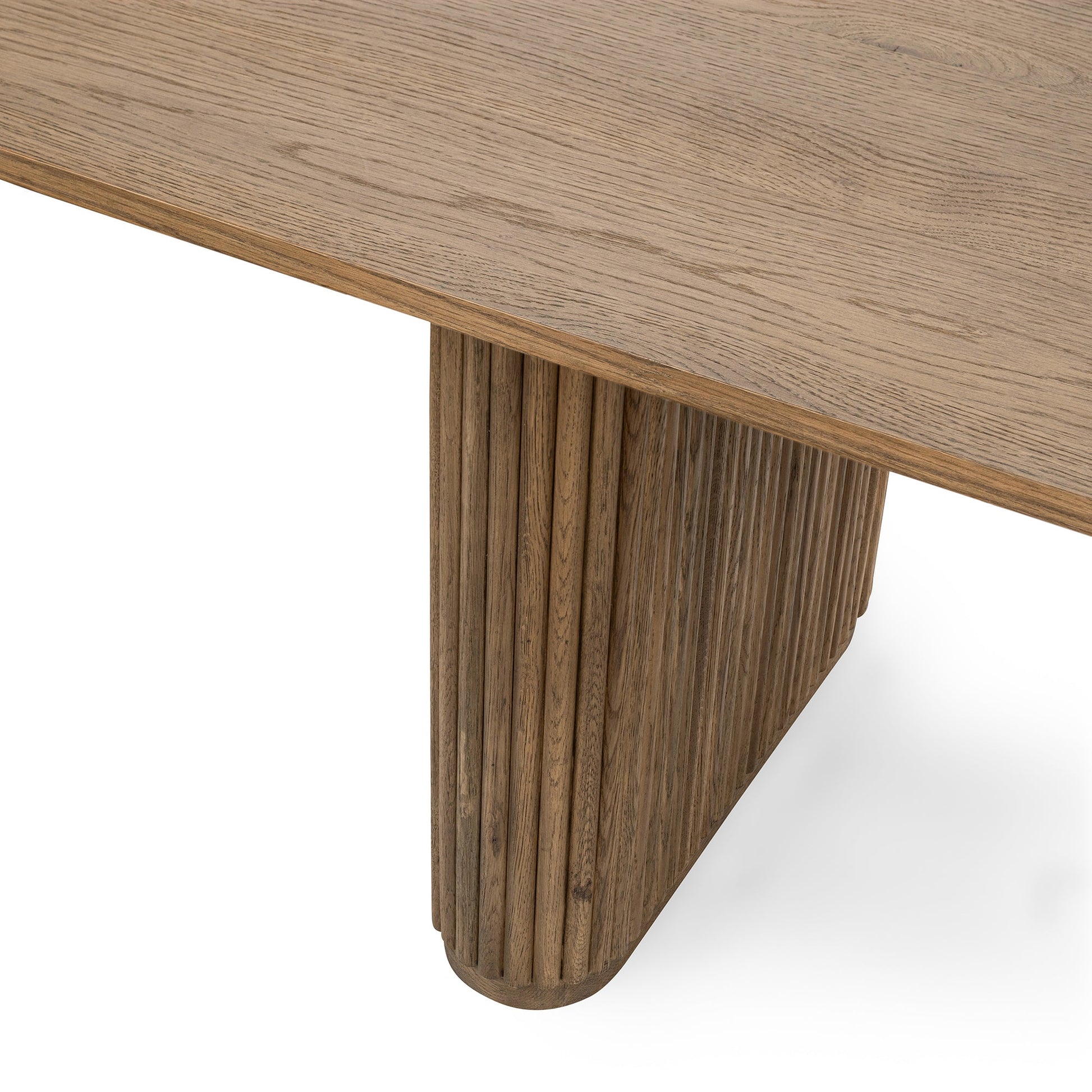 Tawny Brown Oak Veneer Dining Table Vander Dining Table Collection