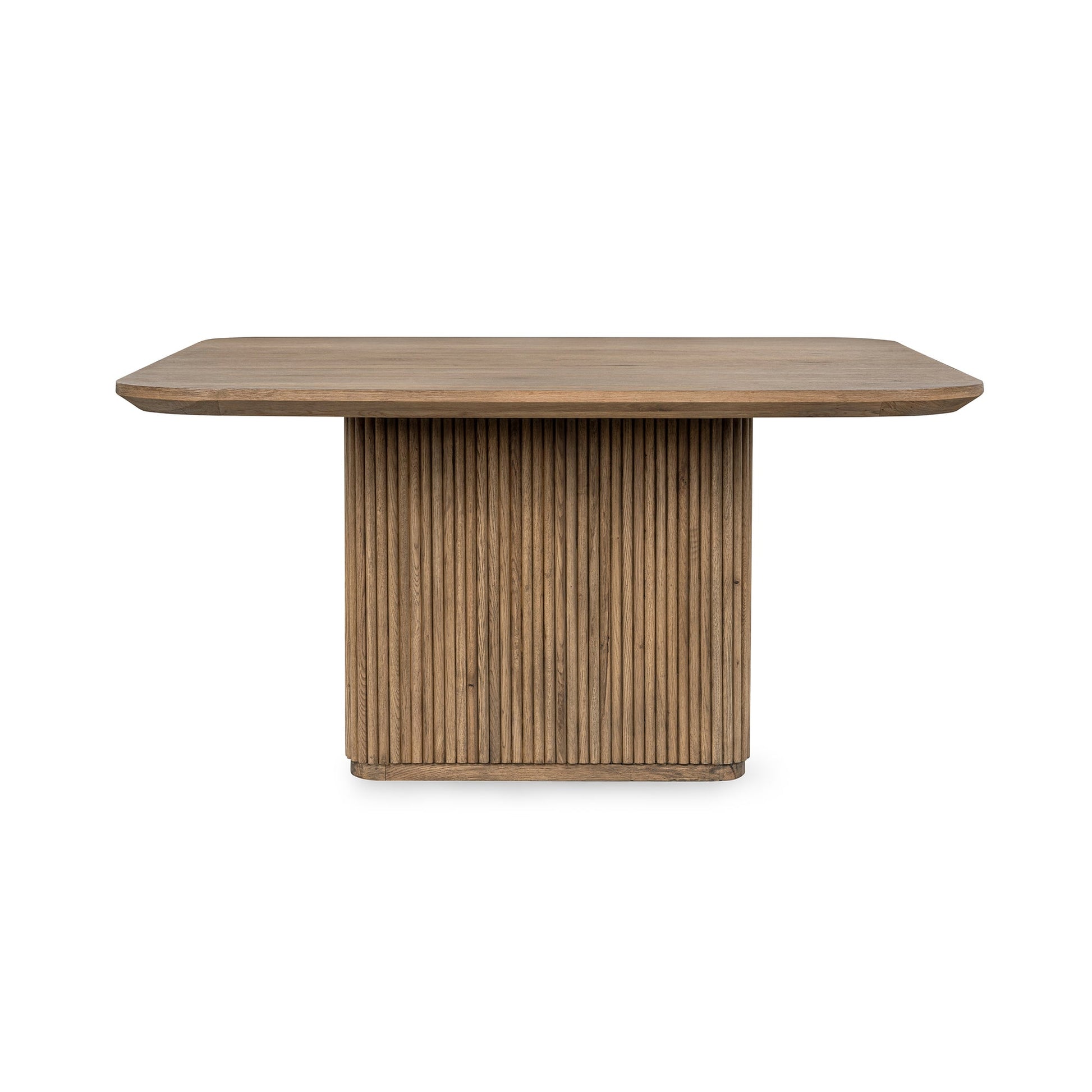 Tawny Brown Oak Veneer Dining Table Vander Dining Table Collection