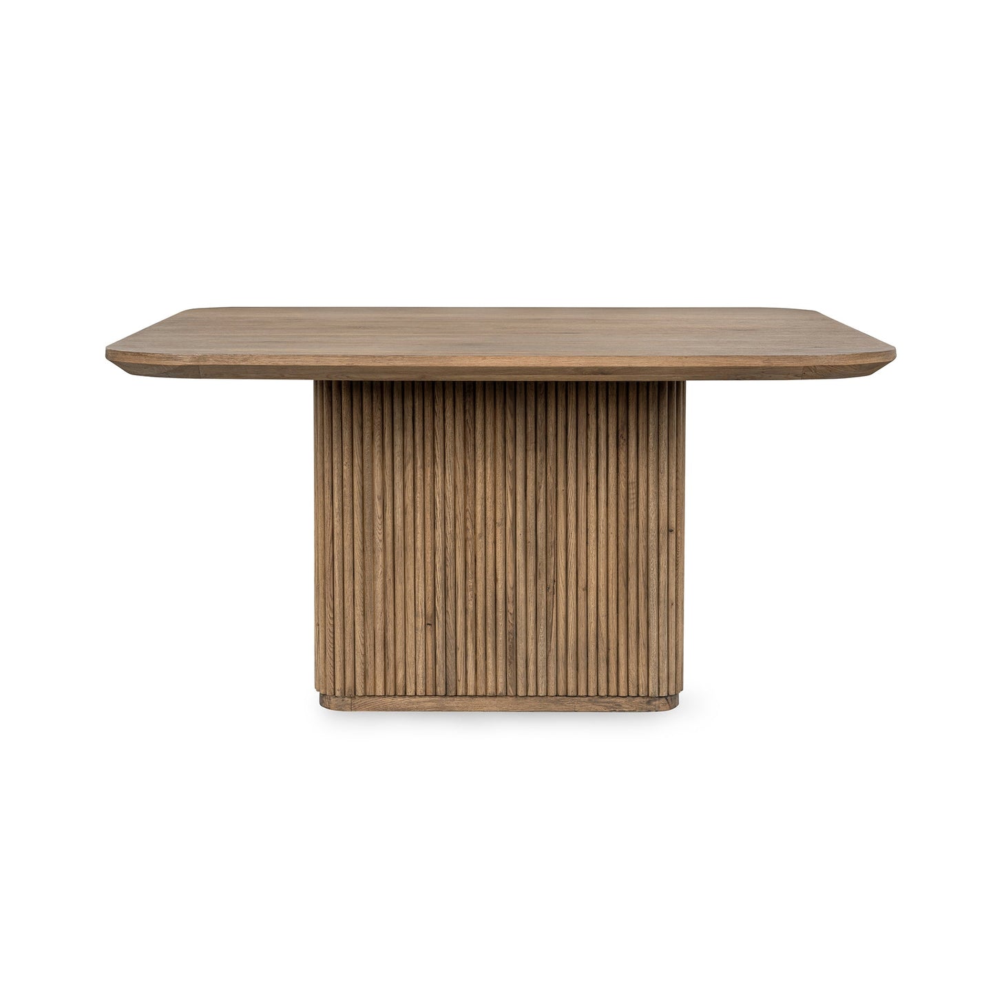 Tawny Brown Oak Veneer Dining Table Vander Dining Table Collection