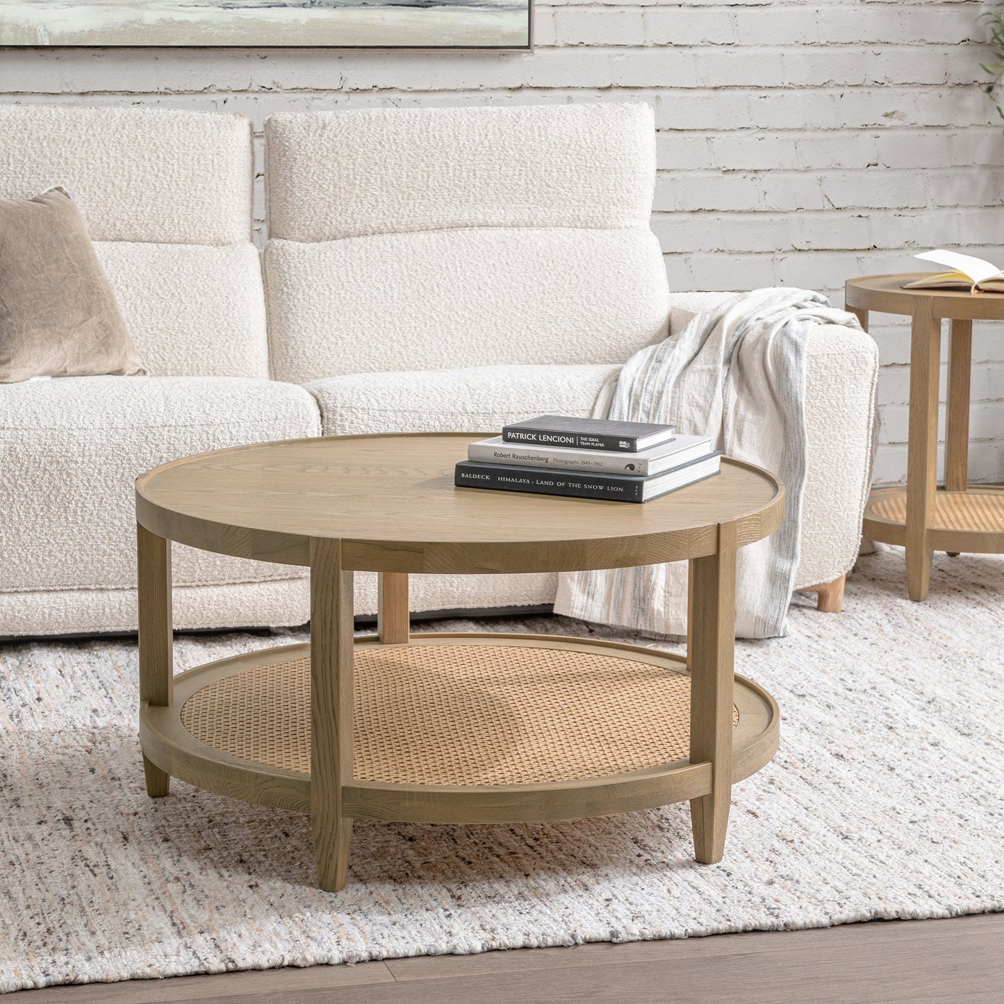 Khaki Mist Oak Veneer Coffee Table Devin Coffee Table Collection