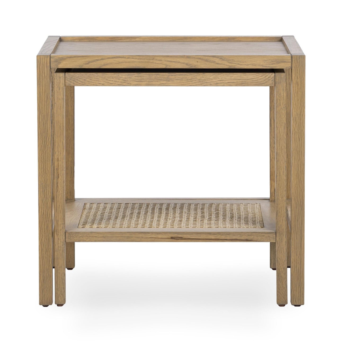 Khaki Mist Oak Veneer Accent & End Table Devin Nesting Accent Tables Collection