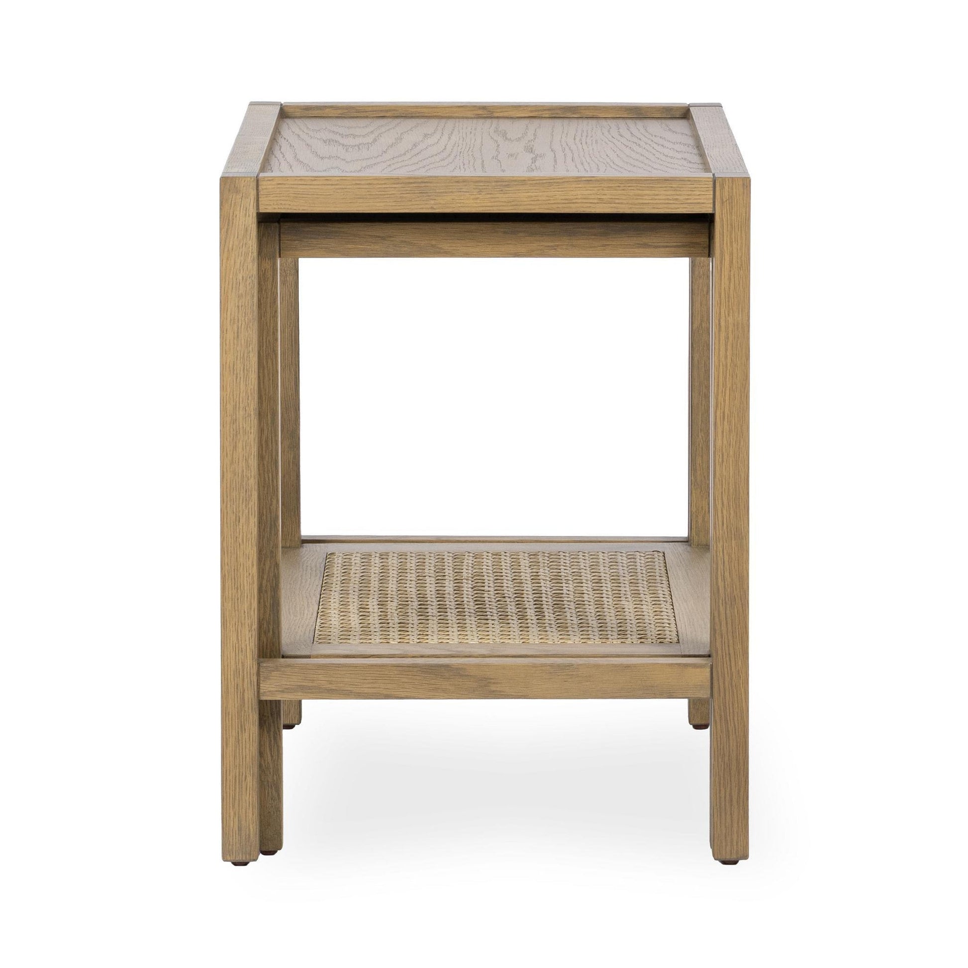 Khaki Mist Oak Veneer Accent & End Table Devin Nesting Accent Tables Collection
