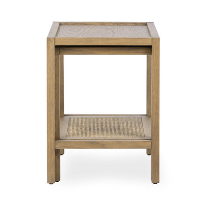 Khaki Mist Oak Veneer Accent & End Table Devin Nesting Accent Tables Collection