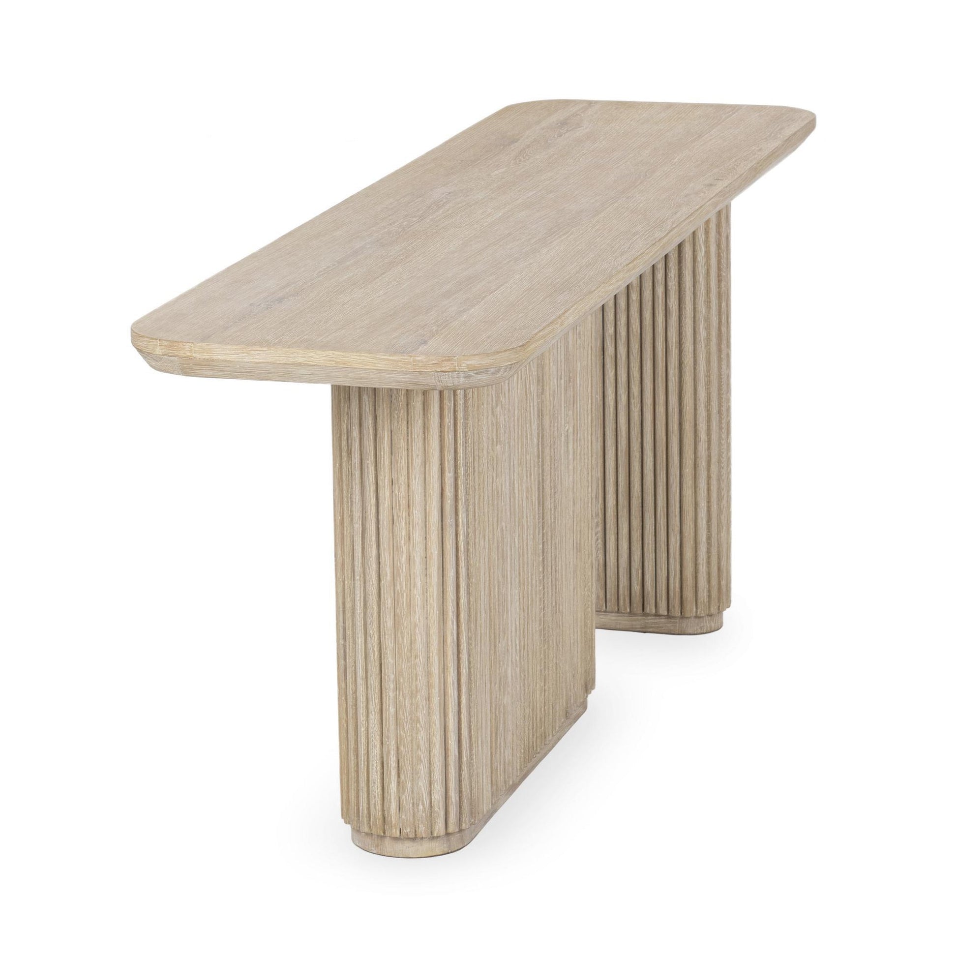 Cream Washed Oak Veneer Console Table Vander Console Table Collection