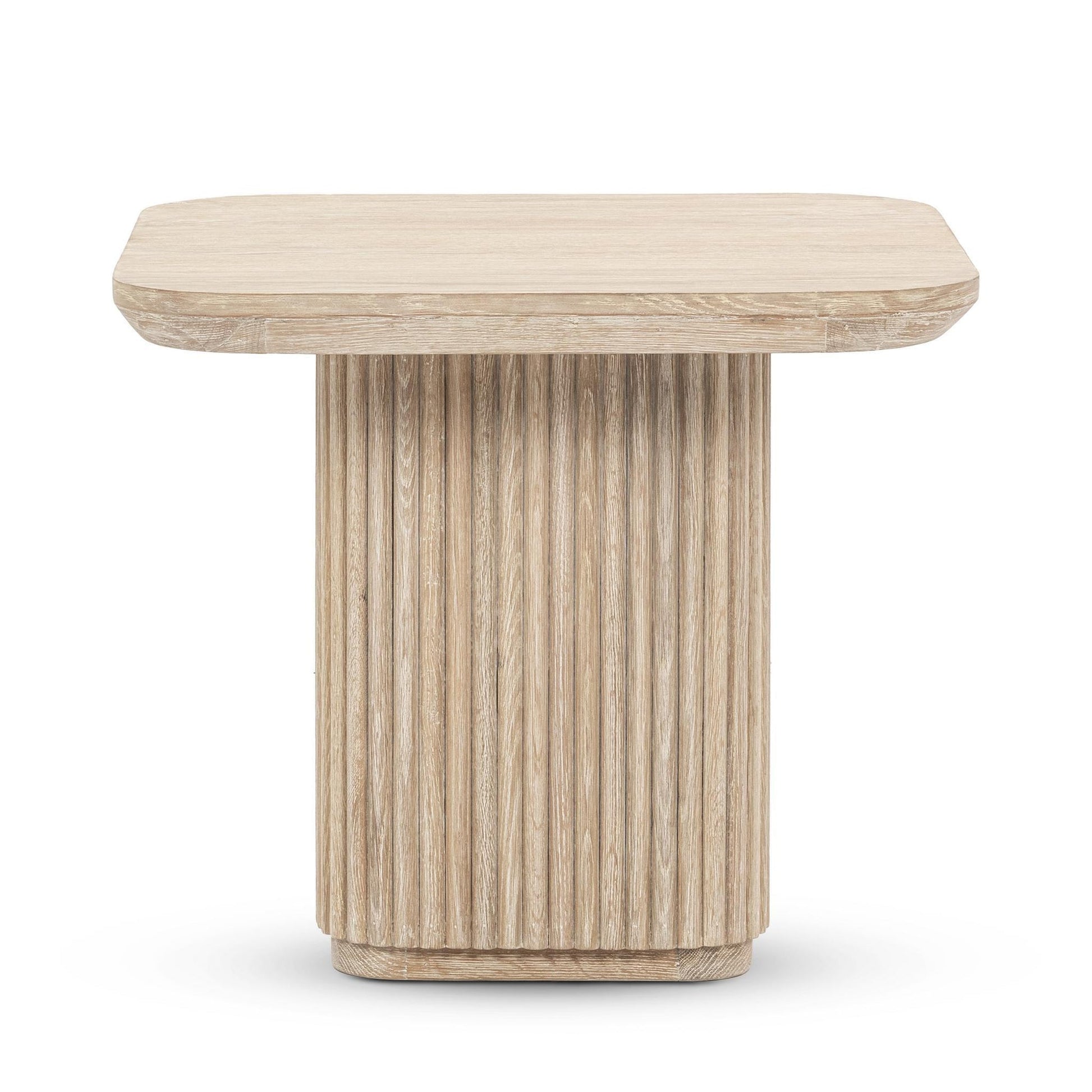 Cream Washed Oak Veneer Accent & End Table Vander End Table Collection