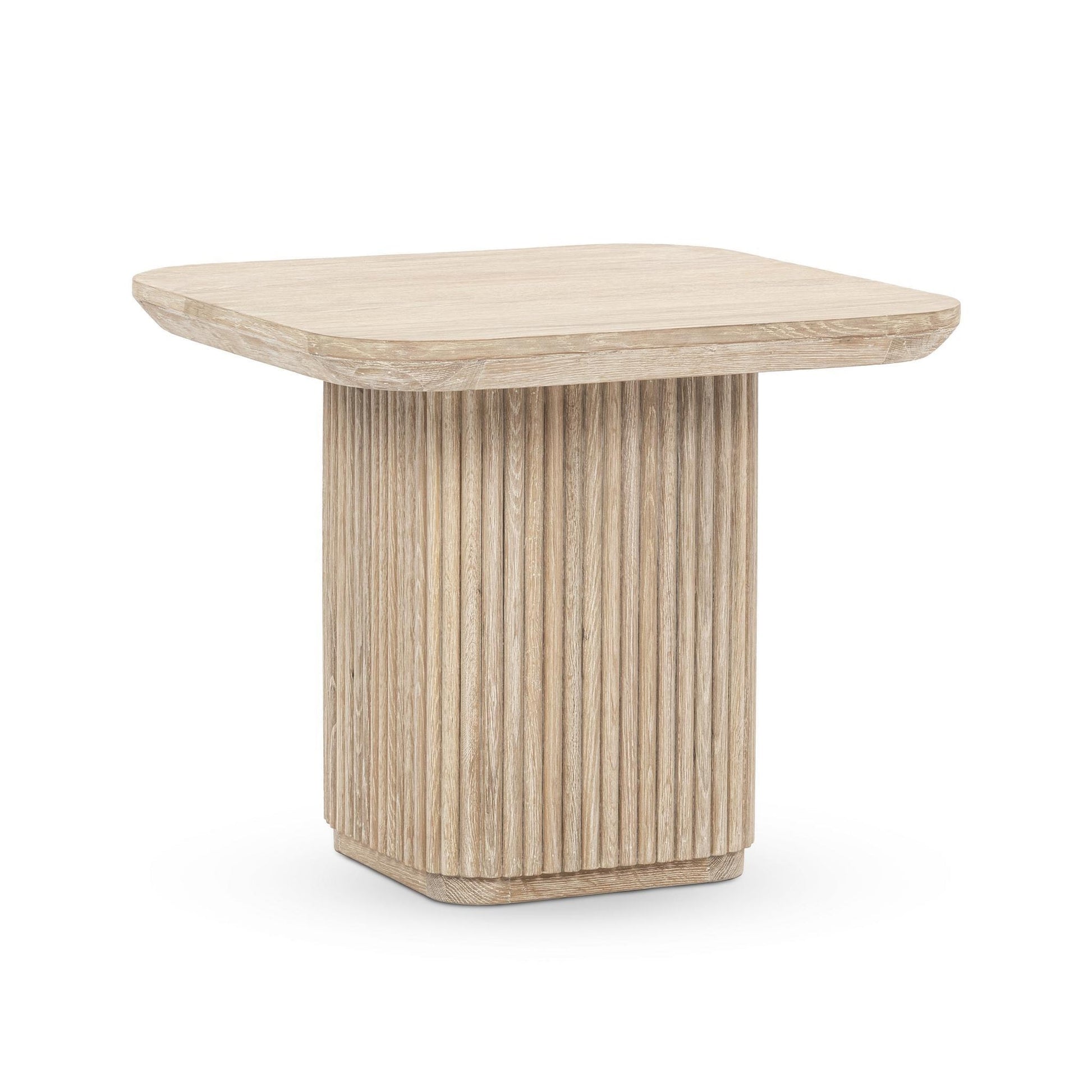 Cream Washed Oak Veneer Accent & End Table Vander End Table Collection