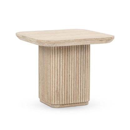 Cream Washed Oak Veneer Accent & End Table Vander End Table Collection