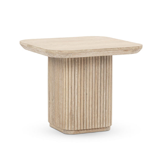 Cream Washed Oak Veneer Accent & End Table Vander End Table Collection