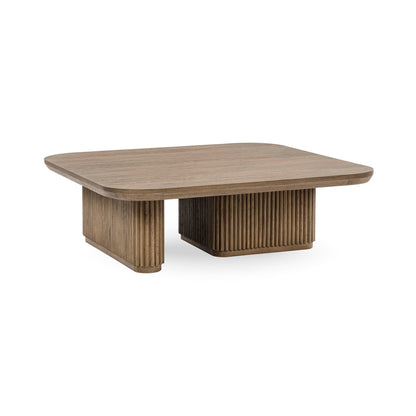 Tawny Brown Oak Veneer Coffee Table Vander Coffee Table Collection
