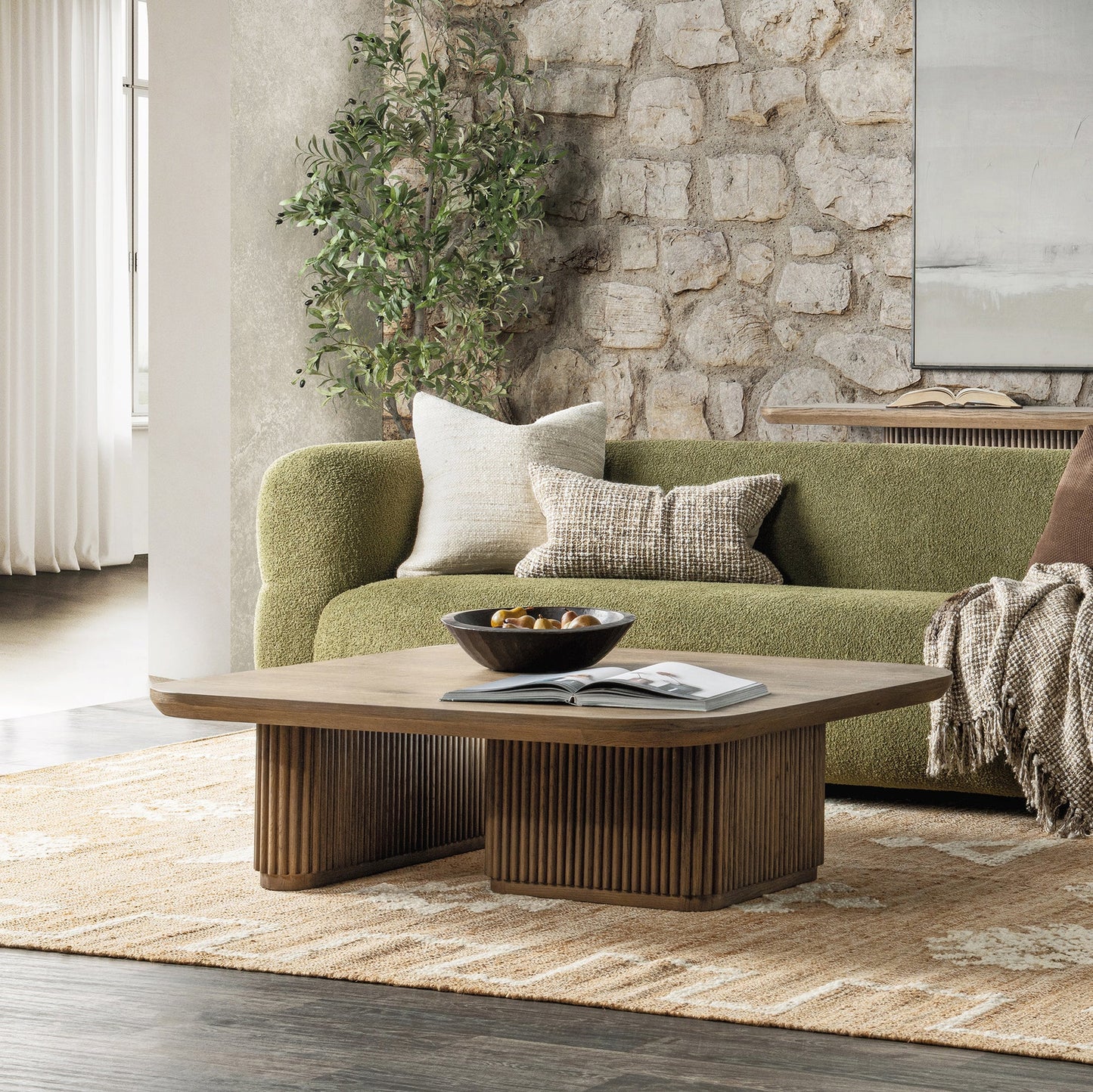 Tawny Brown Oak Veneer Coffee Table Vander Coffee Table Collection