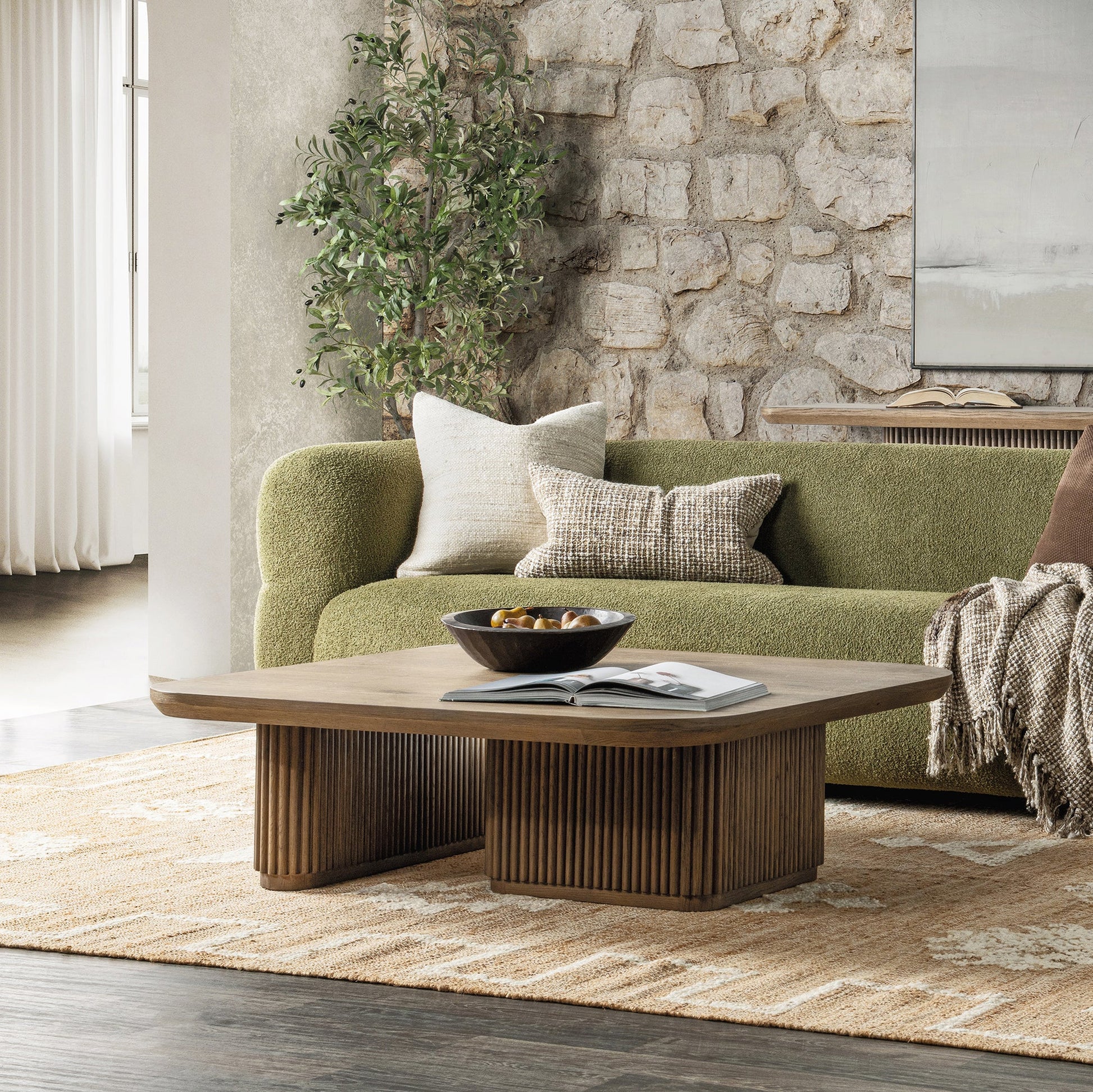 Tawny Brown Oak Veneer Coffee Table Vander Coffee Table Collection
