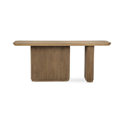 Tawny Brown Oak Veneer Console Table Vander Console Table Collection