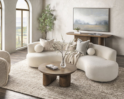 Tawny Brown Oak Veneer Console Table Vander Console Table Collection