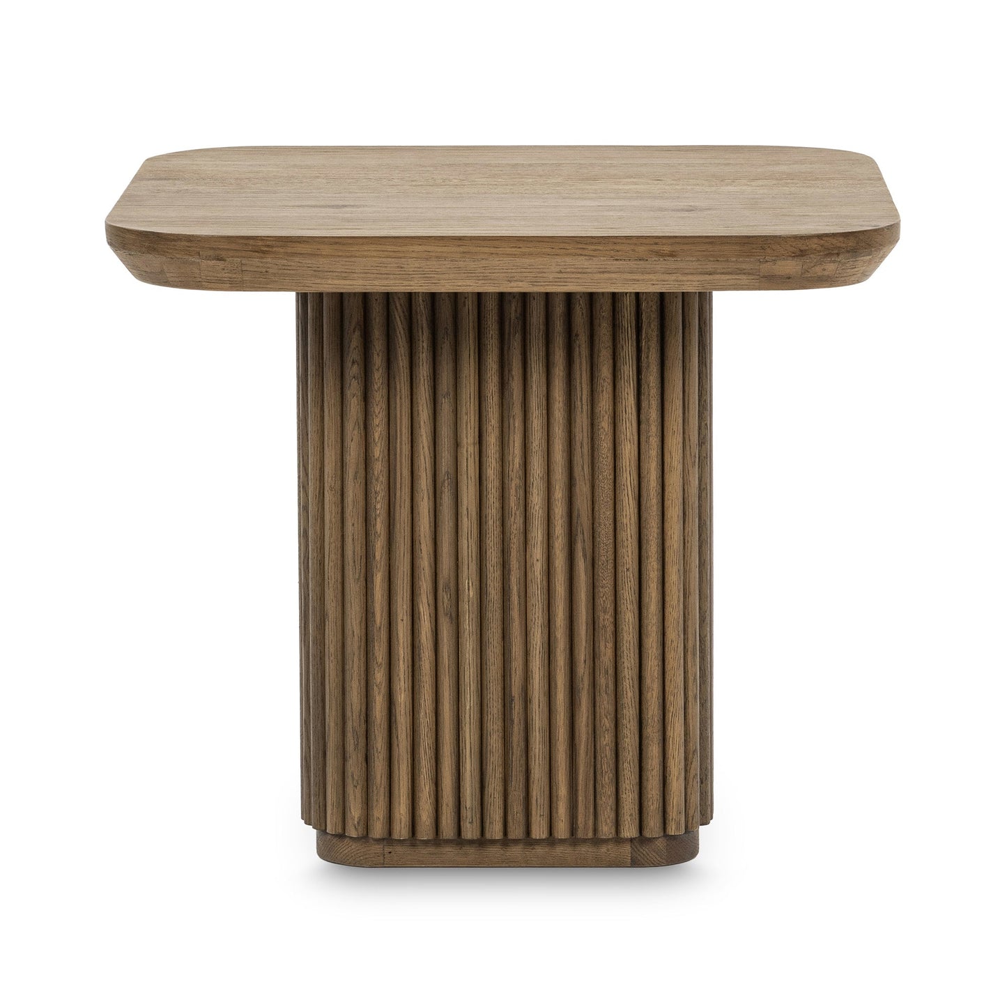 Tawny Brown Oak Veneer Accent & End Table Vander End Table Collection
