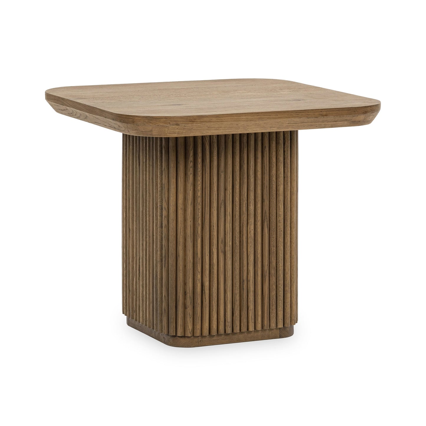 Tawny Brown Oak Veneer Accent & End Table Vander End Table Collection
