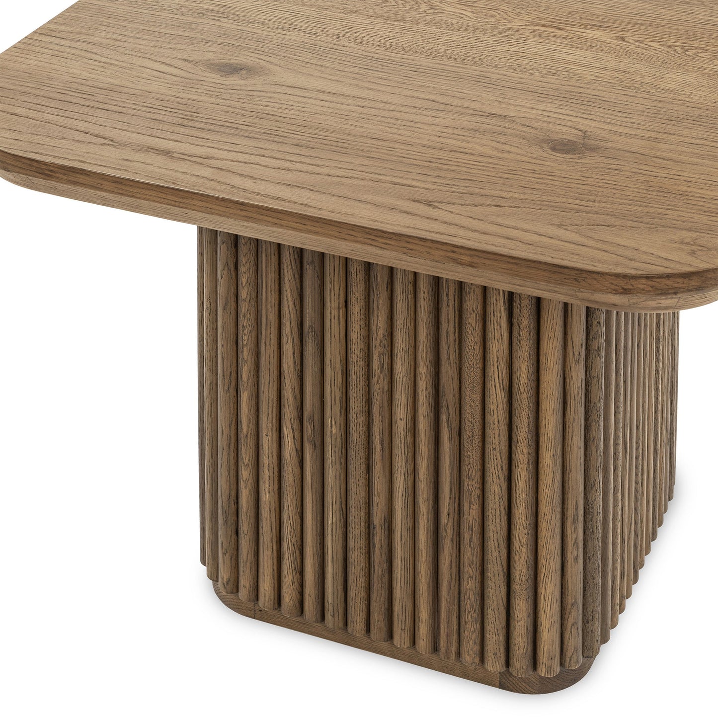 Tawny Brown Oak Veneer Accent & End Table Vander End Table Collection