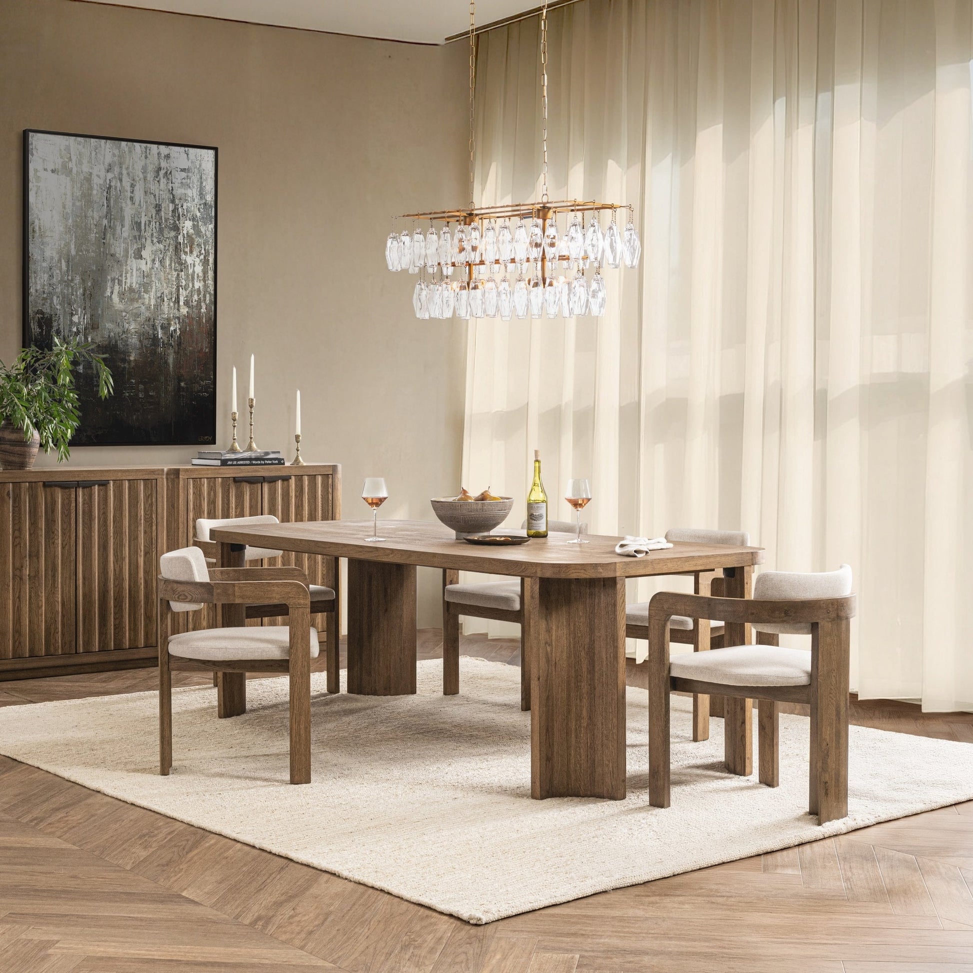 Labelle Dining Table Tan Oak