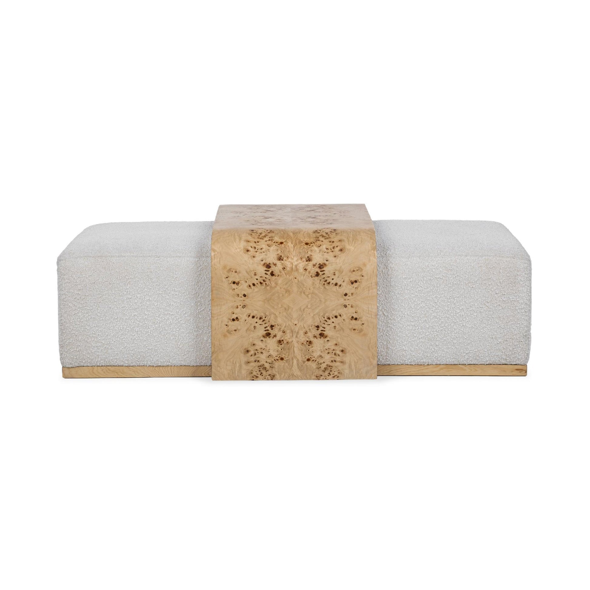 Creamy Ivory 80% Polyester Ottomans & Stool Kenan Ottoman Collection