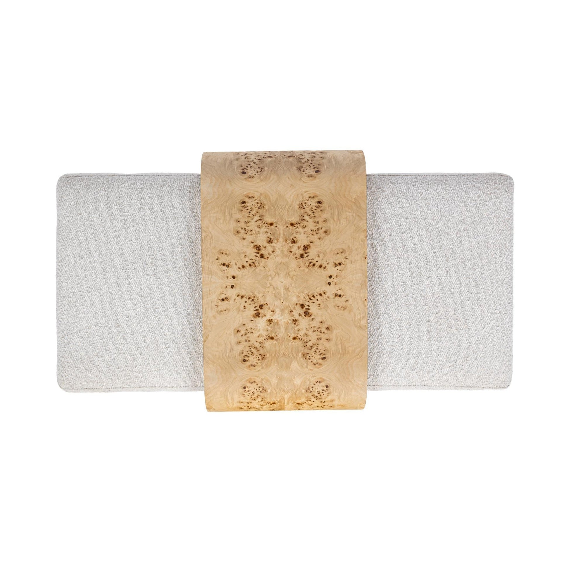 Creamy Ivory 80% Polyester Ottomans & Stool Kenan Ottoman Collection