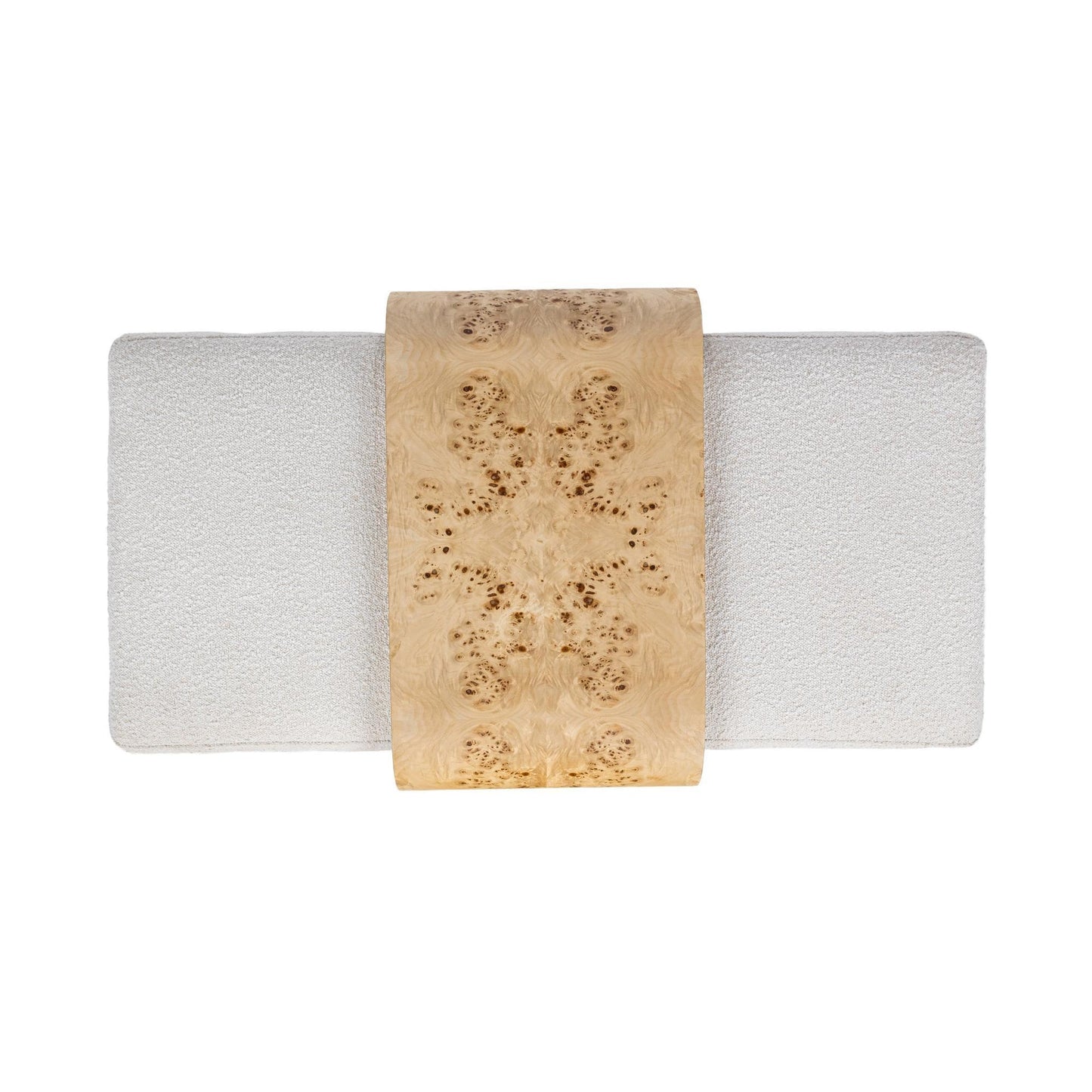 Creamy Ivory 80% Polyester Ottomans & Stool Kenan Ottoman Collection