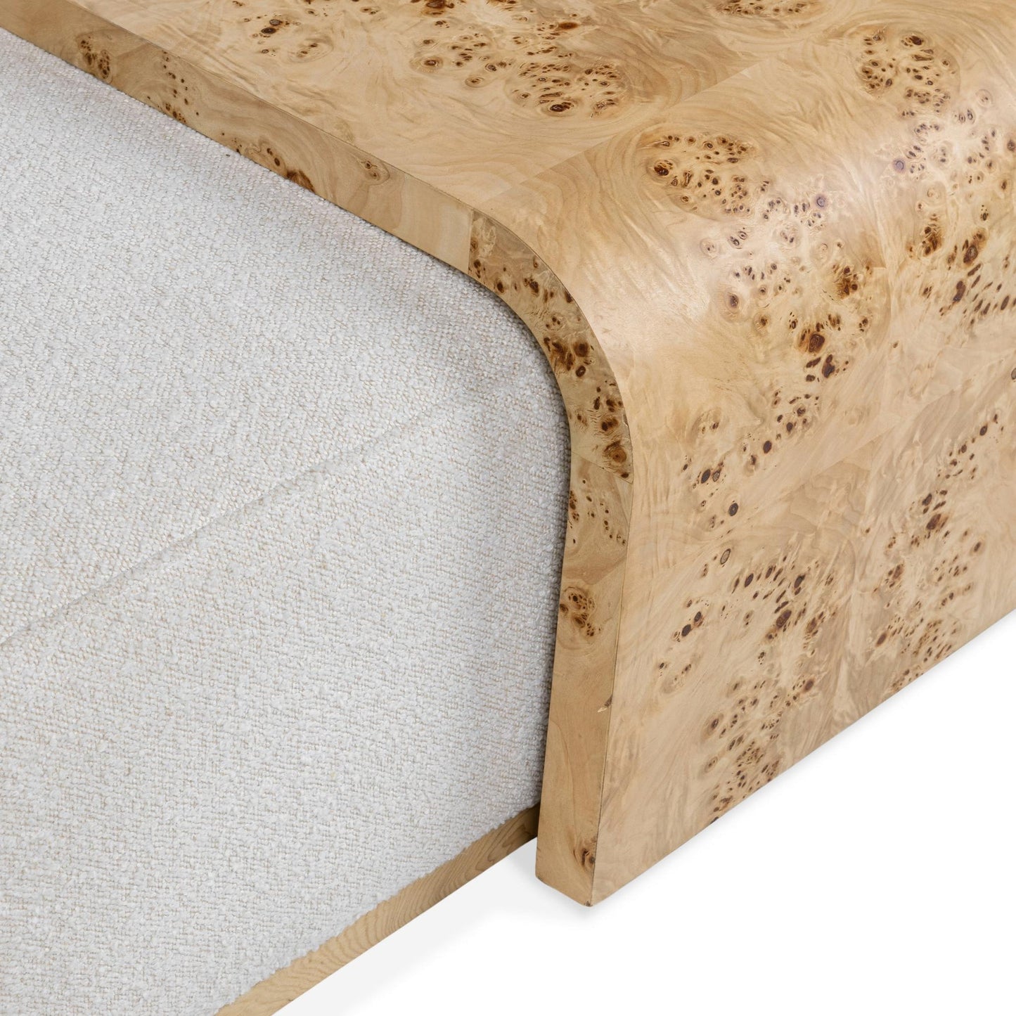 Creamy Ivory 80% Polyester Ottomans & Stool Kenan Ottoman Collection