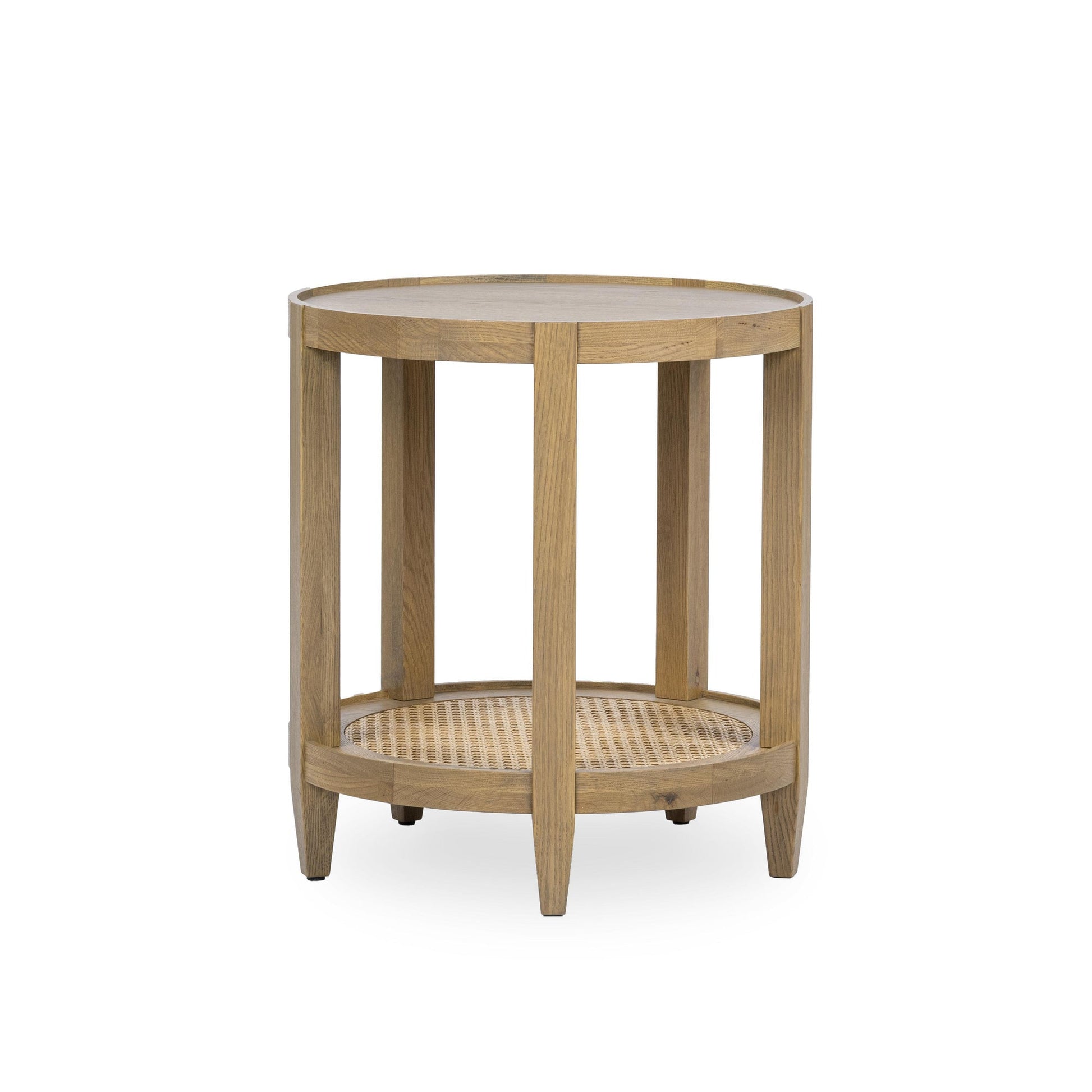 Khaki Mist Oak Veneer Accent & End Table Devin End Table Collection