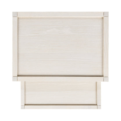 Milk White Oak Veneer Accent & End Table Devin Nesting Accent Tables Collection