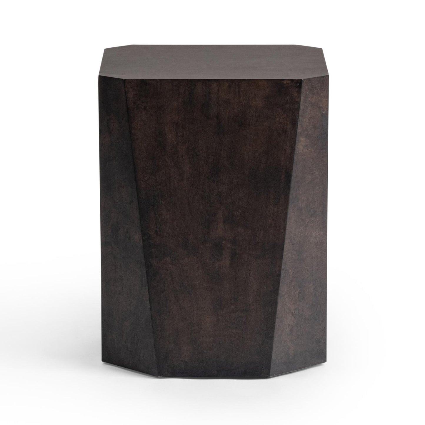 Brown Burl Veneer Accent & End Table Avena End Table Collection