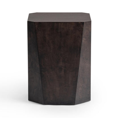 Brown Burl Veneer Accent & End Table Avena End Table Collection
