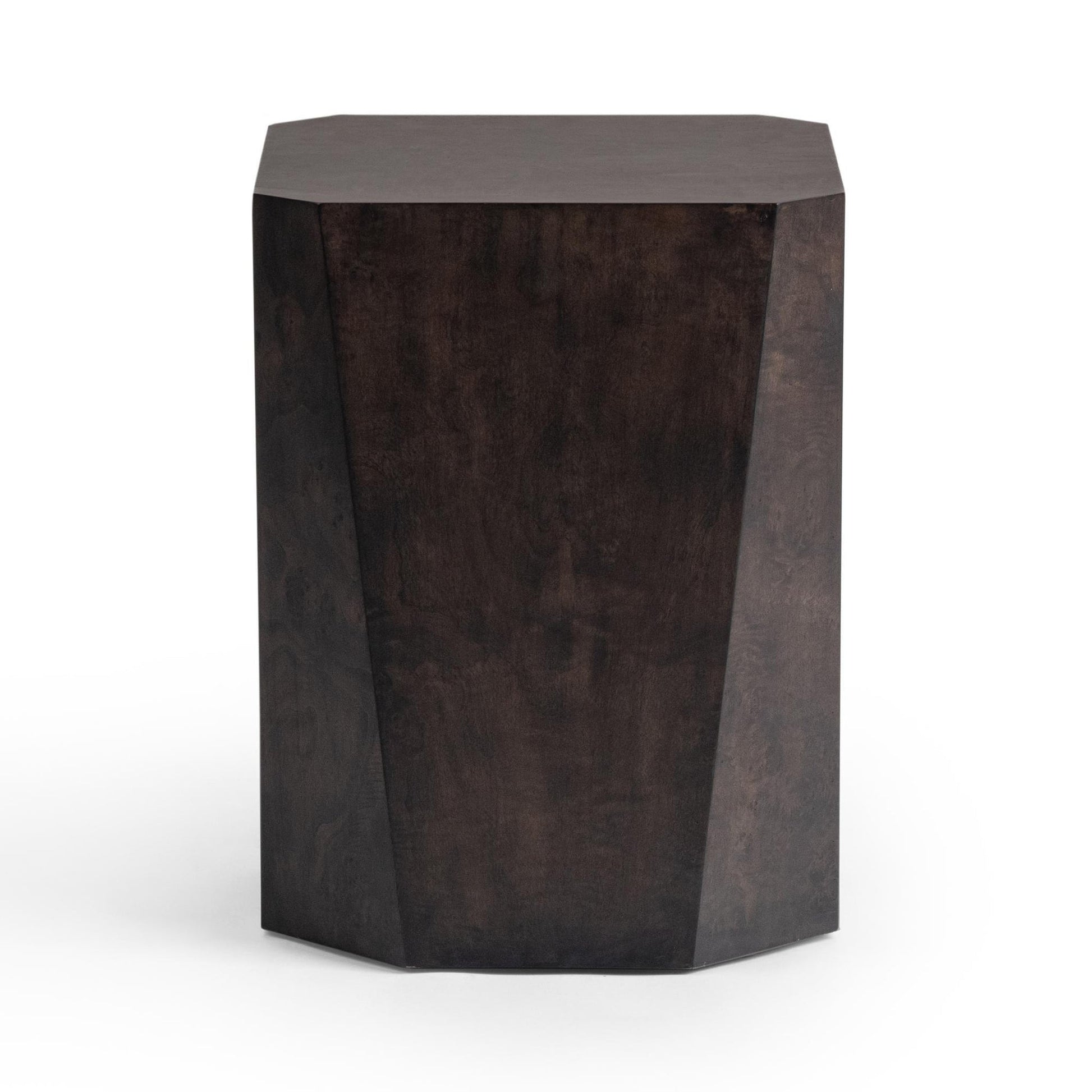 Brown Burl Veneer Accent & End Table Avena End Table Collection