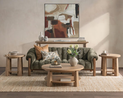 Amber Toast Oak Veneer Coffee Table Kenzie Coffee Table Collection