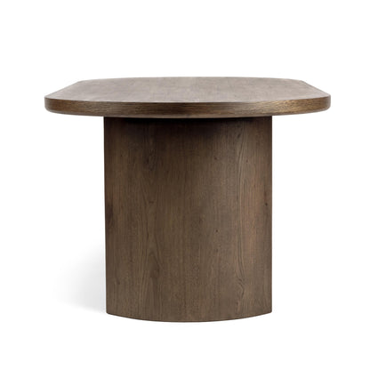 Soft Cocoa Reclaimed Oak Veneer Dining Table Estelle Dining Table Collection