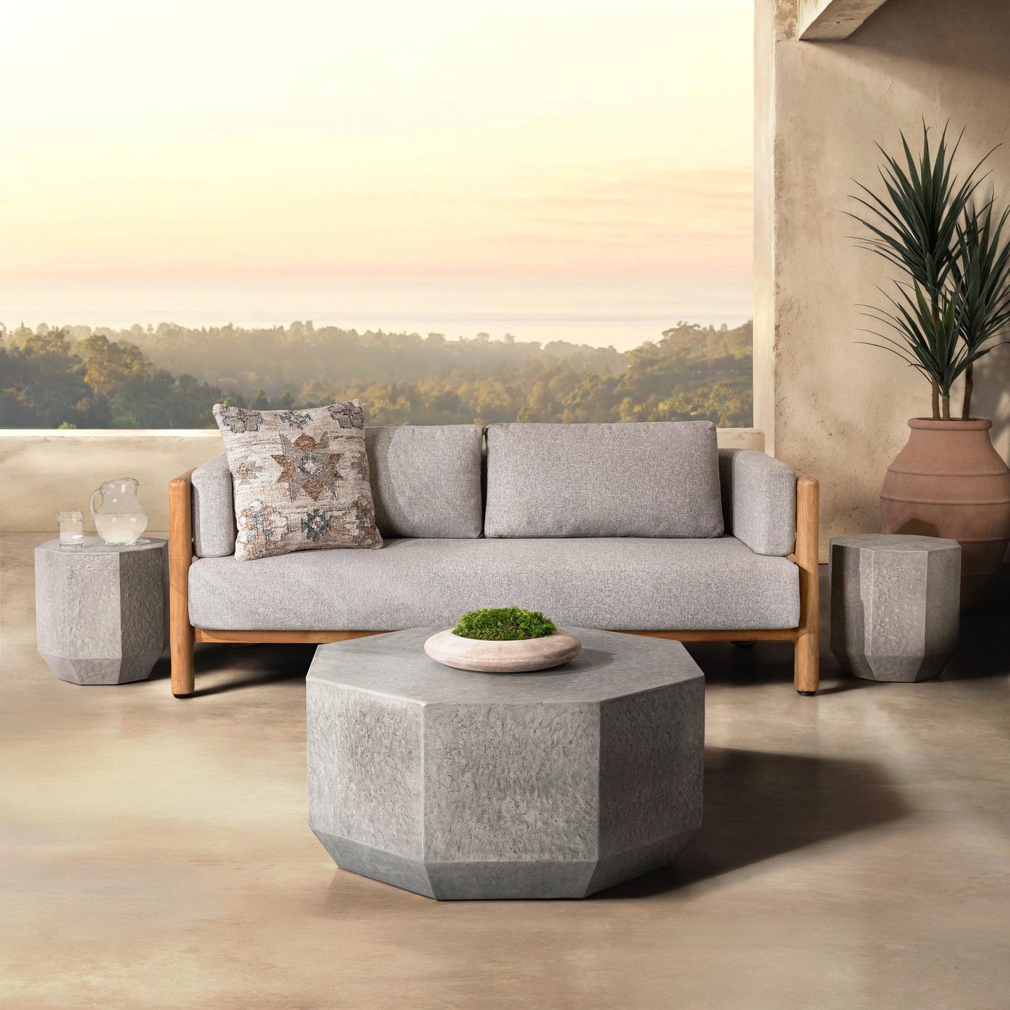 Morse Outdoor Coffee Table Athena Gray