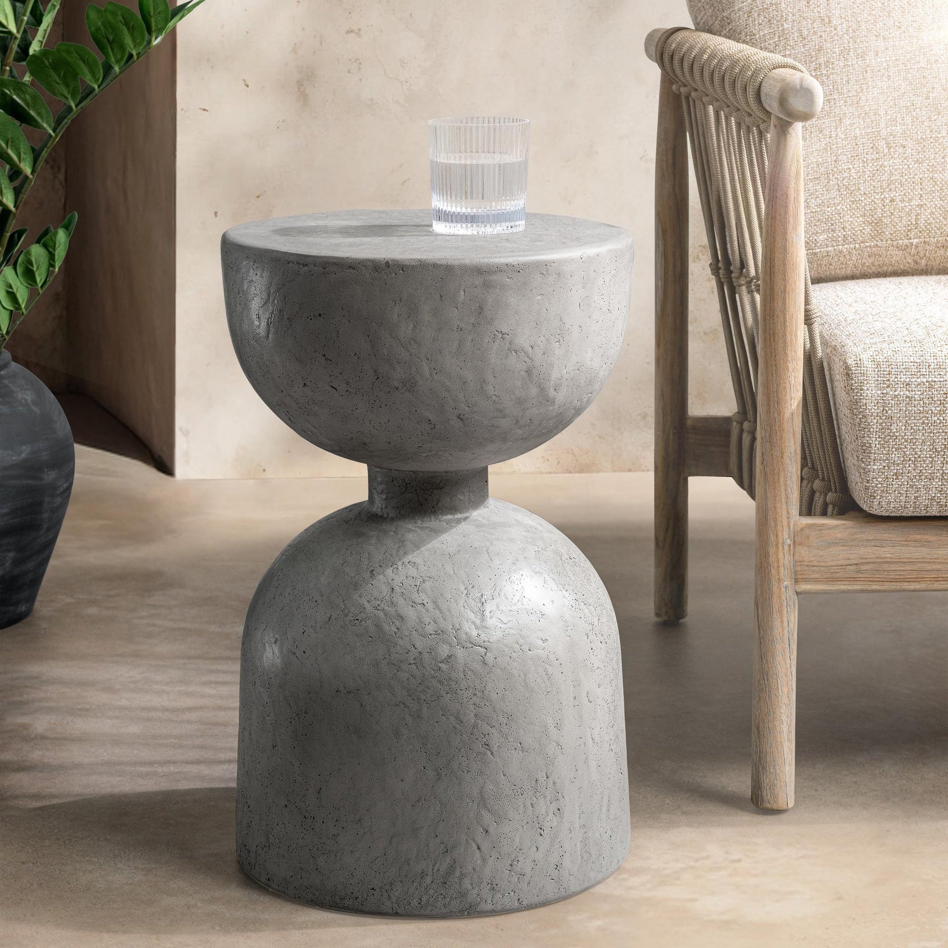 Athena Gray Outdoor Accent & End Table Adna Outdoor Accent Table Collection