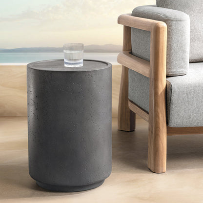 Dark Gray Outdoor Accent & End Table Darsa Outdoor Accent Table Collection