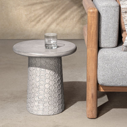 Light Gray Outdoor Accent & End Table Delaine Outdoor Accent Table Collection