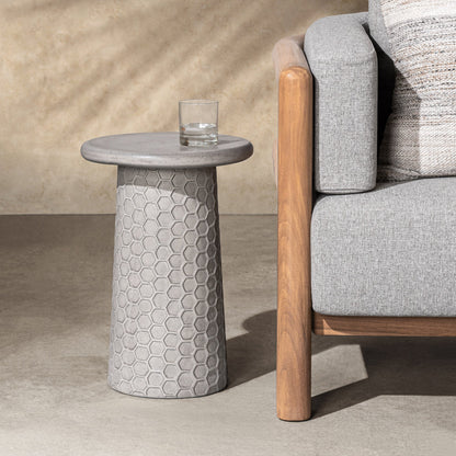 Light Gray Outdoor Accent & End Table Delaine Outdoor Accent Table Collection