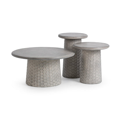 Delaine Outdoor Coffee Table Light Gray